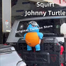 Boneco Decorativo Johnny Turtle MINISO – Acessório para Carro com Spray de Água, Tema Pokémon