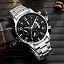 Relógio Masculino de Luxo YOLAKO – Pulseira de Aço com Calendário