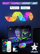 LED smart WIFI triangle wall light RGB indoor atmosphere light APP music synchronization game room TV bedroom decoration