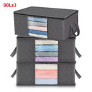 Saco de Armazenamento Dobrável de Grande Capacidade | Organizador de Roupas e Cobertores para Armário ou Quarto