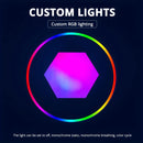 Lâmpada de Parede Hexagonal Inteligente RGB – Luz Noturna Ambiente com Ritmo Musical e Controle por App