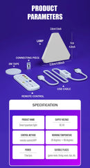 LED smart WIFI triangle wall light RGB indoor atmosphere light APP music synchronization game room TV bedroom decoration