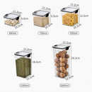Caixa de Armazenamento de Alimentos Selada | Pote de Plástico com Tampa para Cereais, Doces e Grãos | Organizador de Cozinha e Geladeira