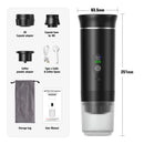Máquina de Café Espresso Elétrica Portátil Wireless DENOKIN | 3 em 1 para Cápsulas, Pó e Viagem | Para Carro, Casa e Camping