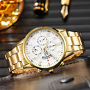 Relógio Masculino de Luxo YOLAKO – Pulseira de Aço com Calendário