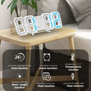 Relógio Digital 3D Niditon – Mesa e Parede, Moderno, com Exibição de Hora, Calendário e Umidade