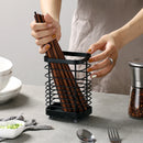 Cesta de Pauzinhos de Aço Inoxidável MEXQCH | Suporte Drenável para Utensílios de Cozinha | Garfos, Colheres e Talheres