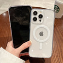 Capa Magnética Transparente Magesafe QIXTWO – Carregamento Sem Fio, Anti-Choque e Anti-Riscos para iPhone 11–17