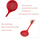 Colher Escumadeira de Silicone | Antiaderente, com Fendas, Resistente e Flexível para Cozinha