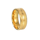 Anel Masculino YWSHMAN 8mm – Titanium Preto Fosco, Aliança de Casamento Clássica para Homens