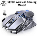 Mouse Sem Fio SC300 SSMMDZ – Recarregável, Silencioso, 6400 DPI, Luzes Coloridas, Para Notebook e Desktop