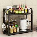 Prateleira de Bancada de Metal 2 Camadas | Organizador de Café, Canecas e Condimentos | Rack de Cozinha à Prova de Ferrugem