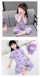 Conjunto de Pijama Infantil em Algodão – Regata e Shorts de Verão com Estampa de Desenho Animado (4 a 6 anos)