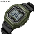 Relógio Masculino Esportivo SANDA 2156 – Digital Militar, à Prova d’Água, com LED e Cronômetro