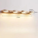 Luminária de Parede LED de Pedra Calcária Natural | Espelho de Vaidade Dupla Face Rotativo | Aplique Decorativo para Quarto e Banheiro