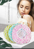 Kit 3 Toucas de Banho Femininas Reutilizáveis – Impermeável com Elástico Largo, Estilo Ponto