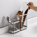 Cesta de Pauzinhos de Aço Inoxidável MEXQCH | Suporte Drenável para Utensílios de Cozinha | Garfos, Colheres e Talheres