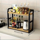 Prateleira de Bancada de Metal 2 Camadas | Organizador de Café, Canecas e Condimentos | Rack de Cozinha à Prova de Ferrugem