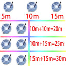 1-30m/100ft Luz de Tira LED USB RGB com Bluetooth, Controle por Toque e App – Backlight para TV e Decoração de Quarto