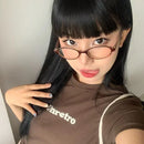 Óculos de Cosplay Kamishiro Rize / Akemi Homura | Acessório de Moda Redondo Sem Lentes