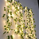 Videira de Hera Artificial com Luzes de Fada 2m | Decoração de Festa, Casamento e Natal