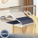 Conjunto de 30 Cabides Antiderrapantes com Gancho Rotativo | Organização para Lavanderia, Banheiro e Quarto
