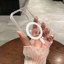 Capa Magnética Transparente Magesafe QIXTWO – Carregamento Sem Fio, Anti-Choque e Anti-Riscos para iPhone 11–17