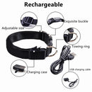 Coleira LED Recarregável para Cachorros e Gatos – 3 Modos Luminosa com USB, Destacável, Anti-Perda para Noite