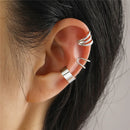 Ear Cuffs Femininos KOTiK 2025 – Brincos de Clipe Sem Furo com Zircônia Cúbica, Modernos e Geométricos
