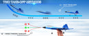 Avião RC SU35 FX620/FX820 – Modelo Planador com Controle Remoto 2.4G e Luzes LED
