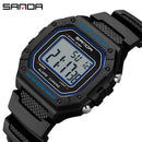 Relógio Masculino Esportivo SANDA 2156 – Digital Militar, à Prova d’Água, com LED e Cronômetro