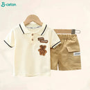 Conjunto Infantil Menino Verão – Camiseta e Shorts em Algodão 2 Peças com Estampa Divertida