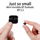 Fones de Ouvido Invisíveis DMWING V5.2 TWS – Mini In-Ear Bluetooth com Cancelamento de Ruído e Microfone