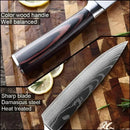 Faca de Cozinha Laser Damascus InLeung | Cutelo, Chef, Carne, Frutas e Pão | Faca Multifuncional para Barbecue e Preparos Domésticos