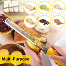 Ralador de Queijo e Zester de Limão em Aço Inoxidável com Capa Protetora | Utensílio Multifuncional para Queijo, Frutas e Chocolate com Alça Antiderrapante