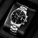 Relógio Masculino de Luxo DEYROS – Aço Inoxidável com Calendário