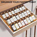 Conjunto de 13 Frascos de Especiarias de Vidro TCJJ | Potes de 4oz com Tampas de Bambu | Organizador de Temperos e Especiarias