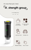 Máquina de Café Espresso Elétrica Portátil Wireless DENOKIN | 3 em 1 para Cápsulas, Pó e Viagem | Para Carro, Casa e Camping