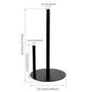 Paper Towel Holder Black, Premium Stainless Steel Kitchen Roll Dispenser, Countertop Roll Organizer with Weighted Base