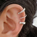 Ear Cuffs Femininos KOTiK 2025 – Brincos de Clipe Sem Furo com Zircônia Cúbica, Modernos e Geométricos