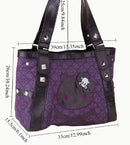Bolsa Feminina MINISO Sanrio Hello Kitty – Vintage Roxa Y2K, Estilo Gótico Multifuncional