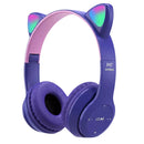 Fones de Ouvido VAKIND – Sem Fio Bluetooth com Luz LED em Formato de Orelhas de Gato, Microfone e Controle, Over-Ear para Crianças e Adolescentes