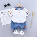 Conjunto Infantil Menino Verão – Camiseta e Shorts em Algodão 2 Peças com Estampa Divertida