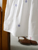 Vestido Infantil Princesa Floral com Bordado – Algodão, 1 a 6 Anos – Modelo Europeu