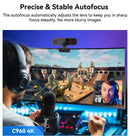 Webcam EMEET C960 4K – USB com Tripé, Autofoco e Microfone Integrado para Streaming e Videoconferências