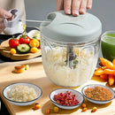 Triturador Manual de Gengibre e Alho para Cozinha | Cortador Multifuncional de Legumes e Moedor de Carne | Design Moderno e Minimalista