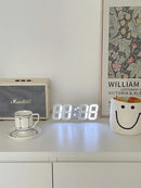 Relógio Digital 3D Niditon – Mesa e Parede, Moderno, com Exibição de Hora, Calendário e Umidade