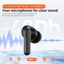 Fone de Ouvido QERE E50 – Bluetooth 5.3, Som Hi-Fi, 4 Microfones com Cancelamento de Ruído ENC e Baixa Latência