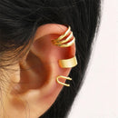 Ear Cuffs Femininos KOTiK 2025 – Brincos de Clipe Sem Furo com Zircônia Cúbica, Modernos e Geométricos