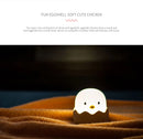 Luz Noturna Infantil em Silicone – Pato com Temporizador, Recarregável USB e Controle por Toque